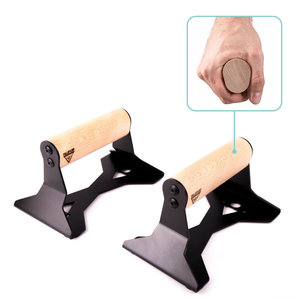 Opdruksteunen Met Ergonomisch Houten Handvat - Pullup & Dip® Opdruksteunen Met Ergonomisch Houten Handvat - Pullup & Dip®