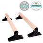 Houten Parallettes Met Ergonomisch Houten Handvat - Laag | Pullup &amp; Dip&reg;