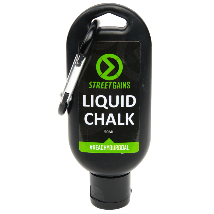 StreetGains® Liquid Chalk 50ML - Vloeibare Magnesium voor Maximale Grip en Schone Training - Inclusief Karabijnhaak